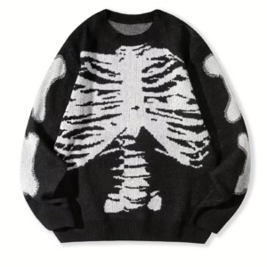 vn1399 Sueter esqueleto negro T/L