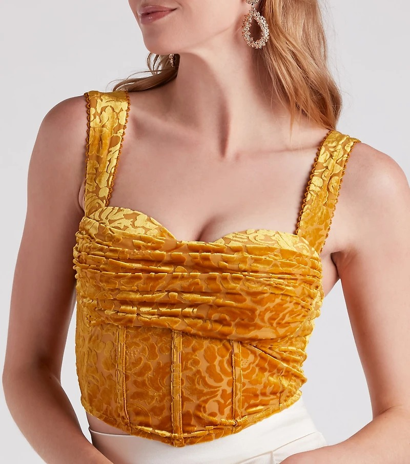 sp169 Top amarillo estilo corset T/M - Image 2