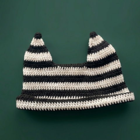 vn1425 gorro tejido de lana con orejas de gatito