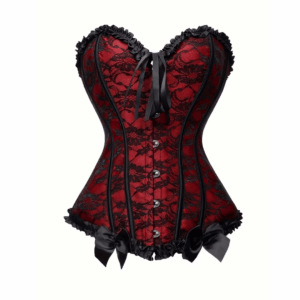 VN1454 Corset rojo con negro