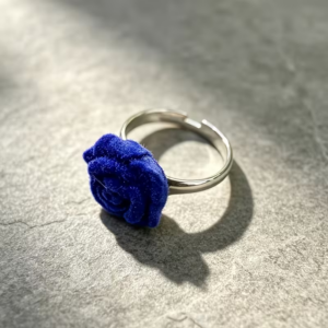 dv1 Anillo terciopelo azul rosa
