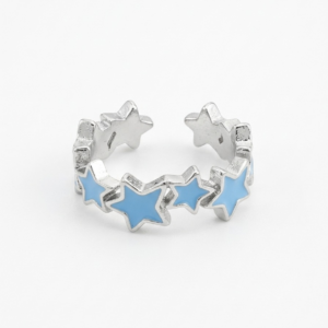 vn1465 anillo de estrella azules