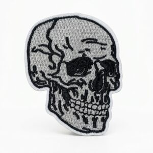 vn1494 Parche termoadhesivo calavera beige
