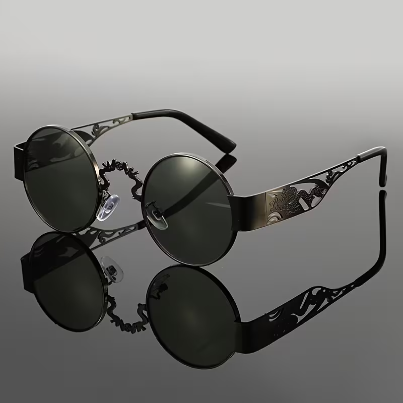vn1508 Gafas redondas retro color negro